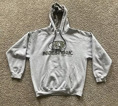 Mossy Oak Hoodie Mens Large Camo Logo Fleece Lined Sweatshirt Hunting • $24.99