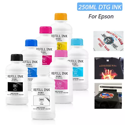 DTG Ink For Epson  R290 R330 1390 1410  For DX5 DX6 DX7 Printhead DTG Printer • $78