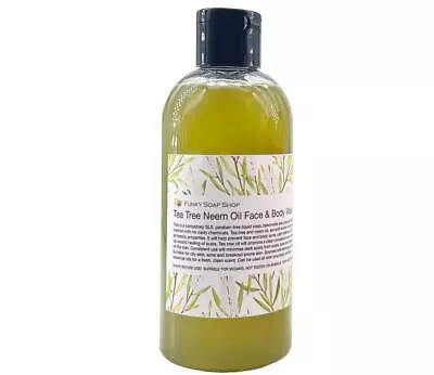 1bottle Tea Tree & Neem Oil Liquid Body & Face Wash 100% Natural SLS Free 250ml • £8.40