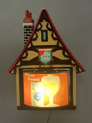 Rare Motion Rotating Old Style Beer Chalet Bavarian House Sign Light HEILEMAN'S • $199.99