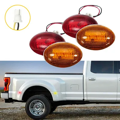 For 1999-2010 Ford F350 F450 Amber/Red Side Fender Marker Dually Bed LED Light • $13.99