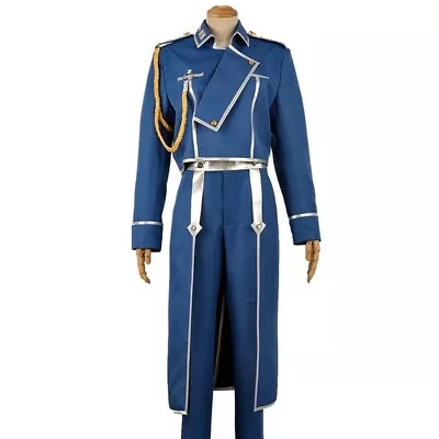 Anime Fullmetal Alchemist Roy Mustang Cosplay Costumes Uniform Full Suit Unisex • $63.17