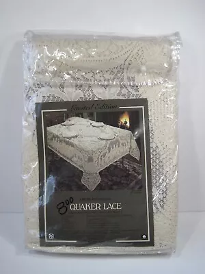 American Festival Quaker Lace Oblong 85% Cotton Tablecloth  70x144 New In Packge • $49.90