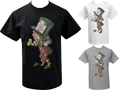 Alice In Wonderland Mens T-Shirt Mad Hatter Lewis Carroll Top Hat Victorian  • £20.50