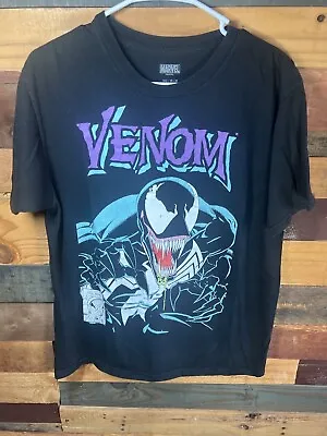 Vintage Marvel Venom Themed T Shirt Black Colored Size Medium Marvel Brand Tags • $15