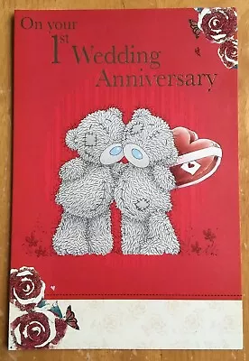 'On Your 1st Anniversary' Me To You Anniversary Card - Tatty Teddy Bear - 9 X6  • £2.50