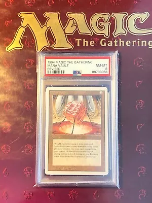 1994 MTG Magic The Gathering ~ Revised (3rd) ~ Mana Vault ~ PSA 8 NM-MT • $26