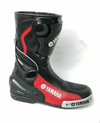 Yamaha Motorbike / Motorcycle Shoes In Cowhide Leather Biker Sports Riding Boots • $117.34