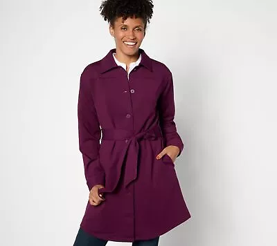 BEAUTIFUL By Lawrence Zarian Women's Jacket Sz XL Ponte Purple A630489 • $33.32