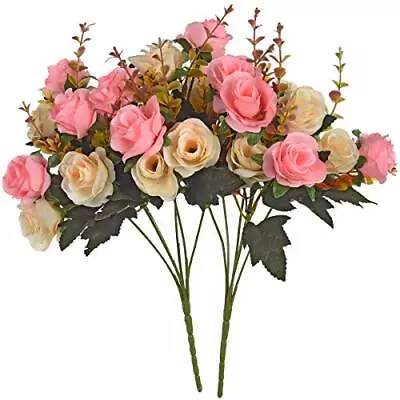 Artificial Flowers2 Packs Of Artificial Roses.24 Little Rose Silk Flowers. Pl... • $18.23