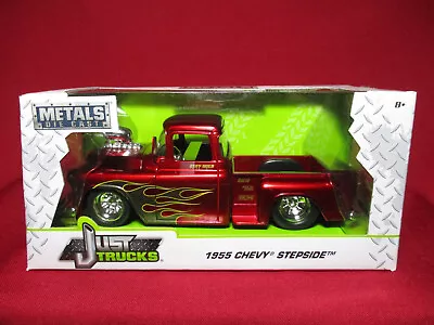 1955 Chevy Stepside Blown Pickup Candy Red Just Trucks Jada Toys 1/24 Scale Car • $98.99