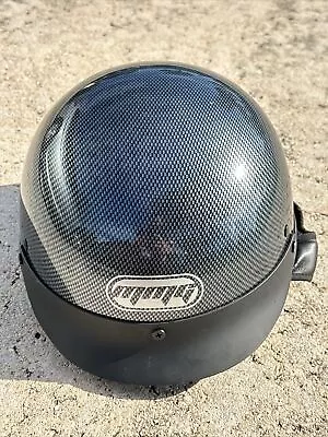 MMG KY-205 Size Medium Carbon Fiber Motorcycle Racing Adult Half Helmet W/visor • $53.99