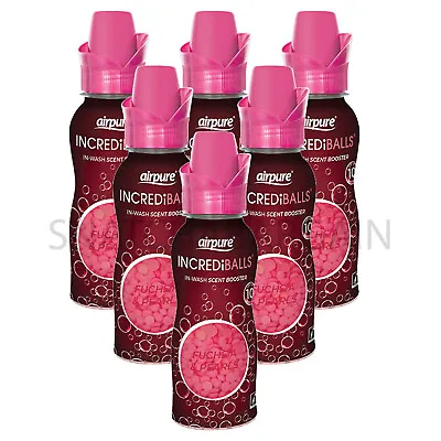 £10.99 • Buy 6 X AIRPURE FUCHSIA PEARL INCREDiBALLS IN-WASH SCENTED BOOSTER WASHING LAUNDRY