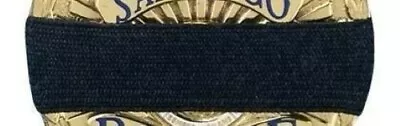 Black Mourning Band Memorial Badge Cover For Police - Set Of 4 • $11