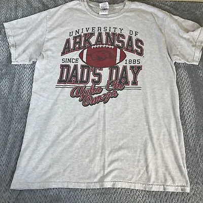 University Of Arkansas Alpha Chi Omega Men Size M Dads Day Shirt Vintage • $28.99