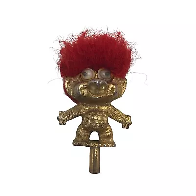 Vintage Hello I Am A Good Luck Troll Doll Metal Red Orange Hair • $20