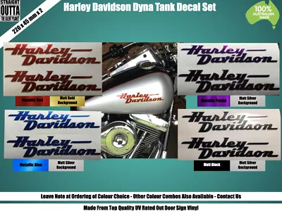 Harley Davidson Tank Decals - Dyna Fxd Style • $20.95