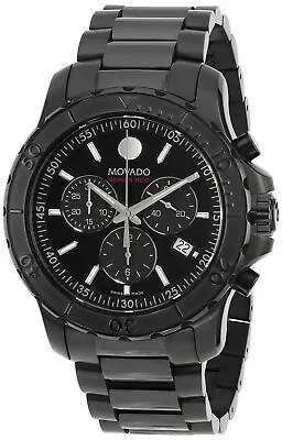 New Movado Series 800 Chronograph Black IP PVD 2600119 Mens Swiss 42mm Watch • $419