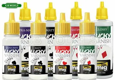 Ammo Mig Lucky Varnish Choice Of Ultra-Matt Matt Satin Glossy - 17ml Or 60ml • £10.20