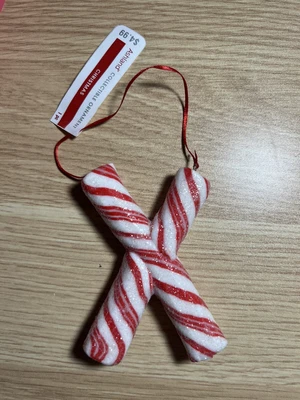 $8.99 • Buy Ashland Collective Ornament Letter X Candy Cane Ornament Christmas Ornament