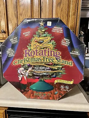 EZ Rotating Christmas Tree Stand Rotates Full 360 Degrees With 2 Light Outlets  • $125