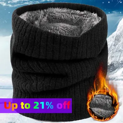 Thermal Fleece Snood Neck Warmer Scarf Warm Winter Ski For Men Women Gifts • £4.37