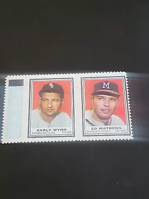 1962 Topps Stamp Panel Early Wynn Ed Mathews Braves  • $10