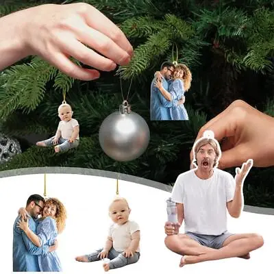 Personalised Christmas Baubles Ornaments Custom Photo Xmas Tree Decoration Gifts • $2.49