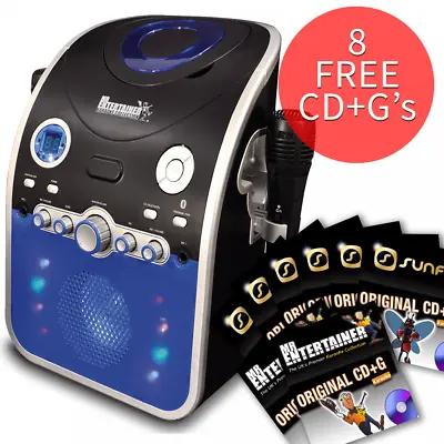 £63.99 • Buy Karaoke Machine With Bluetooth CD CDG Discs Party Package Disco Light 130 Songs