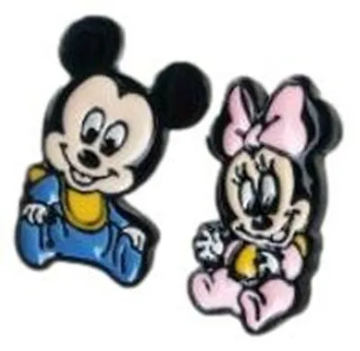Baby Mickey And Minnie Mouse Cartoon Characters Enamel Metal Stud Earrings • $6.99