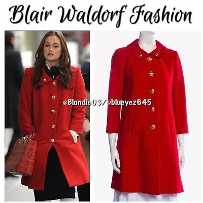 Milly Red Peacoat 2 • $450