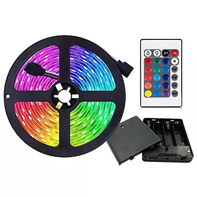 Battery Powered Led Strip Lights Flexible Color Changing Rgb Led Light Strip5050 • $14.62