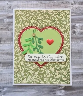 Handmade Christmas Card: Lovely Wife All I Want For Christmas Is You Love   • $4.99