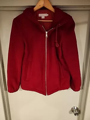 J Crew Dark Red / Burgundy Wool Hooded Zip Up Jacket Size XS • $40