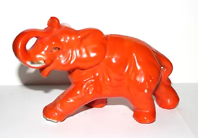 Vintage Orange Elephant Piggy Bank Razor Blade Bank Made In Japan CO1 • $20.21