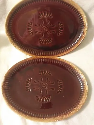 2 Vintage Mccoy Steak /platter Plates 13in By 10. Heavy Duty. Nice. • $39