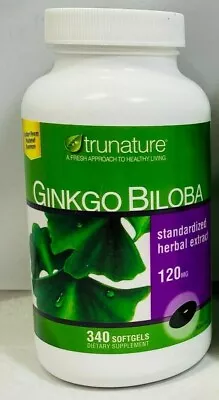 Trunature 340 Ginkgo Biloba Softgels 120mg Standardized Herbal Extract EX 9/24 • $17.99