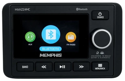 $314.95 • Buy Memphis Audio MXAZ24MC Dual Zone Marine Boat Bluetooth Receiver Stereo W/AUX/USB