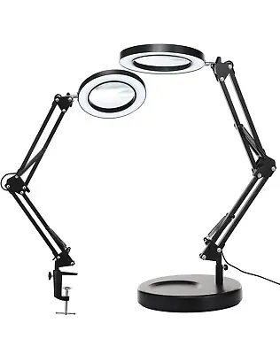 5X & 10X Magnifying Glass With Light And Stand KIRKAS 2-in-1 Stepless Dimmabl.. • $29.99