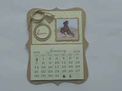Horse Lover Love Western Horse 2024 Mini Magnetic Calendar Monthly Tear Of Pages • $3.99