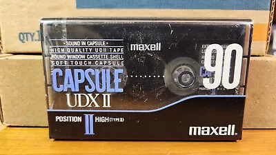 Maxell Capsule UDX II Type II 90 Blank Audio Cassette Tape - Made In Japan - New • $9.89