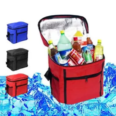 11L Insulated Cooler Bag Box Picnic Camping Food Drink Ice Thermal Travel Collap • £7.99