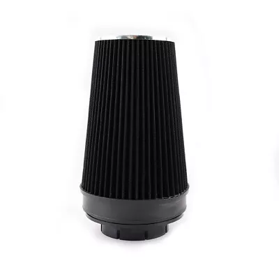 4'' 102mm Long High Flow Inlet Cone Dry Filter Cold Air Intake Replacement Black • $20.99