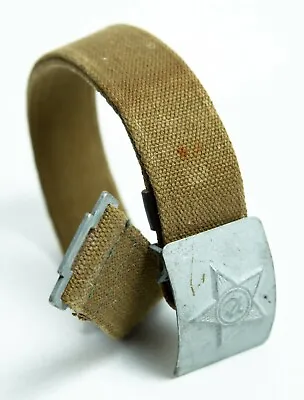 New WW2 Soviet Vintage Soldier Tarpaulin Field Belt USSR Aluminum Buckle Size L • $34.99