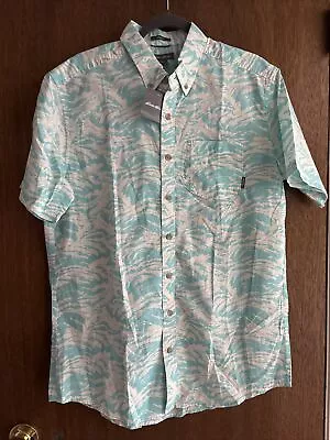 Eddie Bauer Mens Baja Shirt Lagoon Print Blue White Size Tall Large NWT  • $34