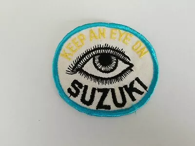 $12.99 • Buy Vintage Sew On Motorcycle Jacket Patch Suzuki 3 Inch Dia