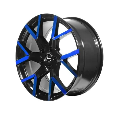 BARRACUDA TZUNAMEE EVO Black Gloss Flashblue Rim 8x18 - 18   5x114.3... • $430.61