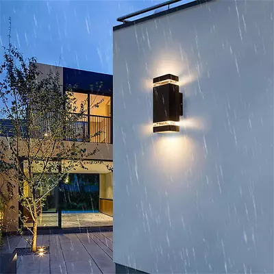 Modern Up Down LED Wall Light Garden Porch Sconce Lamp Indoor/Outdoor Waterproof • £12.34