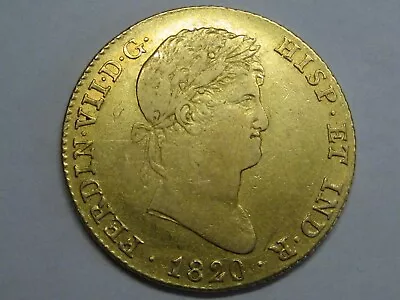 1820 Madrid 4 Escudos Ferdinand Vii Spanish Gold Spain Coin Colonial • $1299