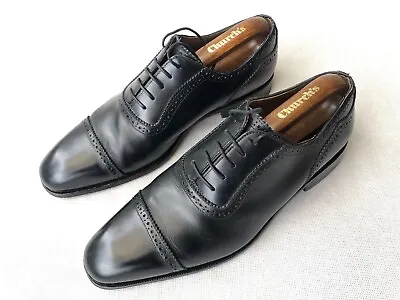Meermin 101565 Mens Black Leather Dress Shoes UK Size 7.5 /US 8.5 • $59